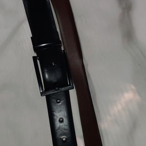Guess black imitation leather belt